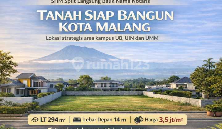 Tanah Murah Kota Malang SHM Split, View Pegunungan