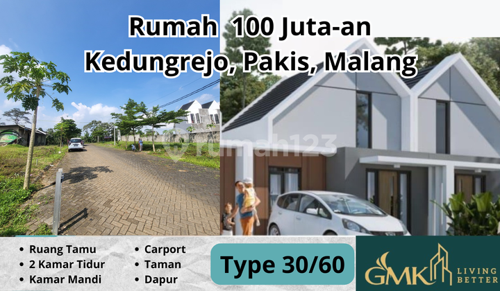 Rumah Murah 100 Juta-an Pakis Dekat Pasar Sayur Kedungrejo Malang