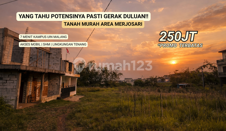 Cheap Land Area Merjosari 7 Minutes to UIN Malang Campus