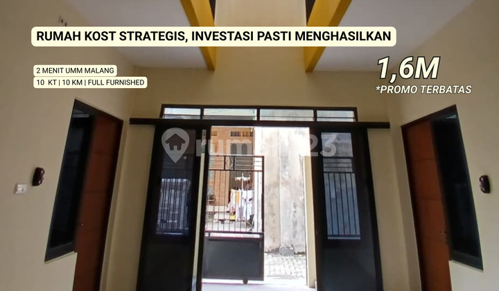 Promo Rumah Kost 10 Kamar Full Furnished Belakang Umm Malang