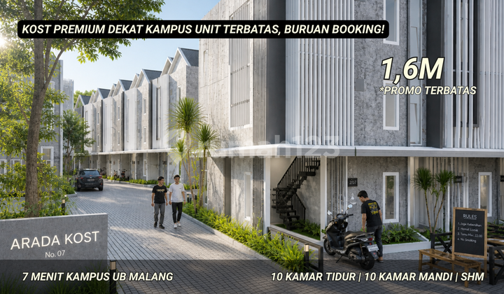 Rumah Kost Full Furnished Area Belakang Kampus Umm