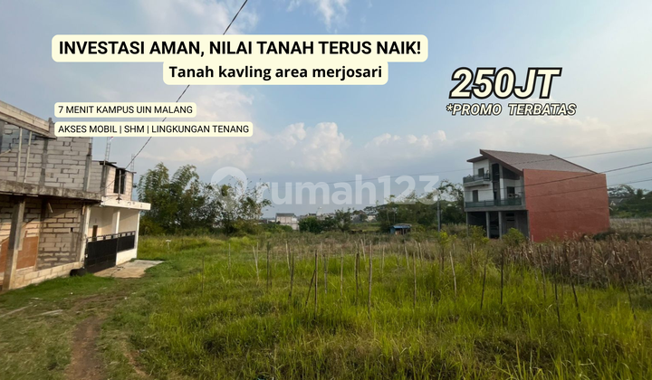 Quick Sale Land in Developing Area Merjosari, Malang City