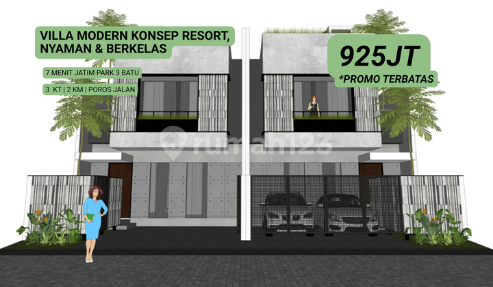 Villa Mewah Area Junrejo Pusat Wisata Kota Batu