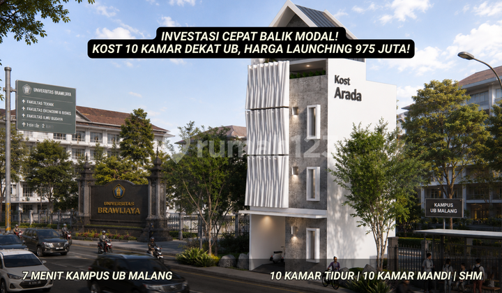 Rumah Kost 975 Juta 10 Kamar Mandi Dalam Full Furnished Dekat Ub Rumah Kost 975 Juta 10 Kamar Mandi Dalam Full Furnished Dekat Ub