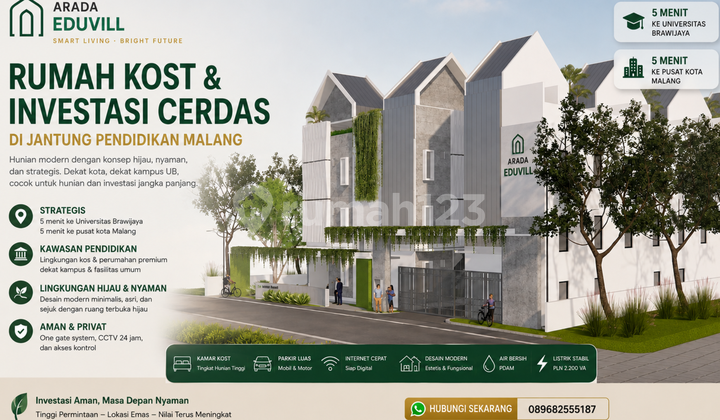 Rumah Kost Full Furnished 1,2 M 10 Kamar Dekat Ub Malang Rumah Kost Full Furnished 1,2 M 10 Kamar Dekat Ub Malang