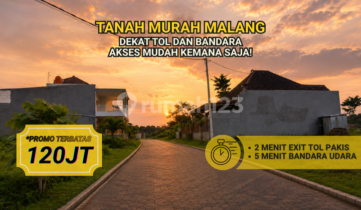 Tanah Kavling Murah Pakis Malang Dekat Pintu Tol