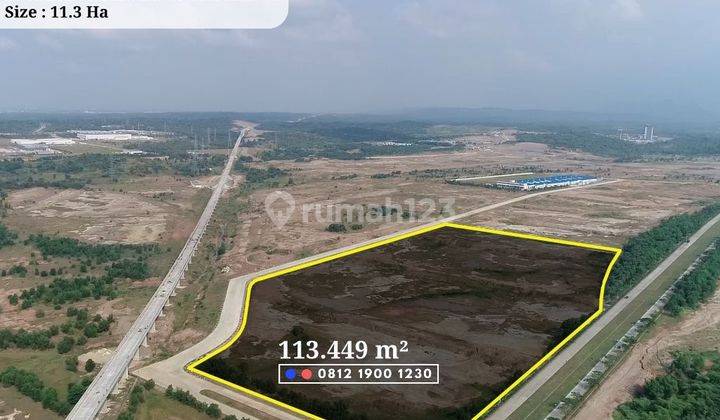 Kavling Industri 11ha di Kawasan Industri Artha Hill Karawang Barat Dekat Ke Deltamas, Jababeka, Delta Silicon, Mm2100, Cikarang 1