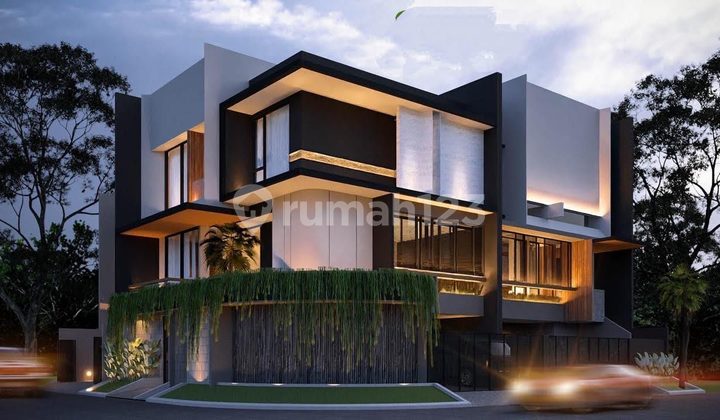 Rumah Baru 3 Lantai Modern Tropical Manyar Kertoadi Surabaya