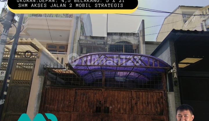 Rumah Hitung Tanah Lokasi Strategis Daerah Jembatan Lima Akses Jalan Lega 2 mobil Cocok Dibangun Kos2an atau buat usaha Online dan Konveksi 1