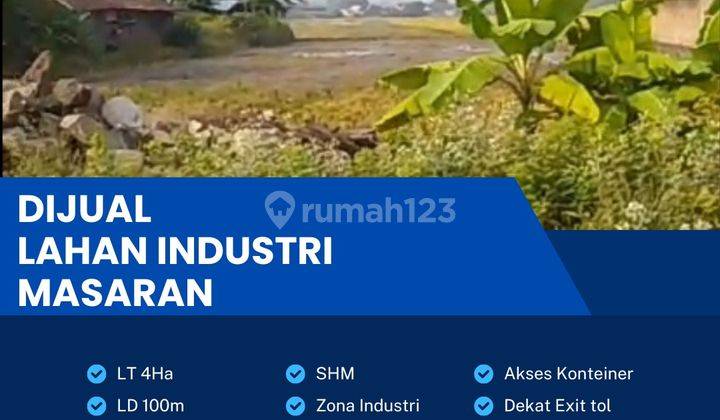 Dijual Lahan Industri,lokasi Masaran,sragen,luas 4 Ha,bu  1