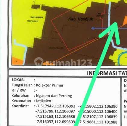 Lahan Zona Industri Lokasi Nganjuk Luas 3 Hektar