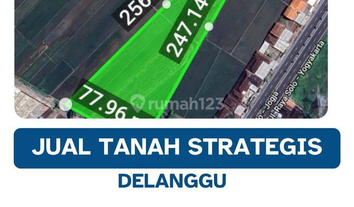 Dijual Lahan Strategis Zona Industri,lokasi Delanggu,klaten,luas 1 Ha 1