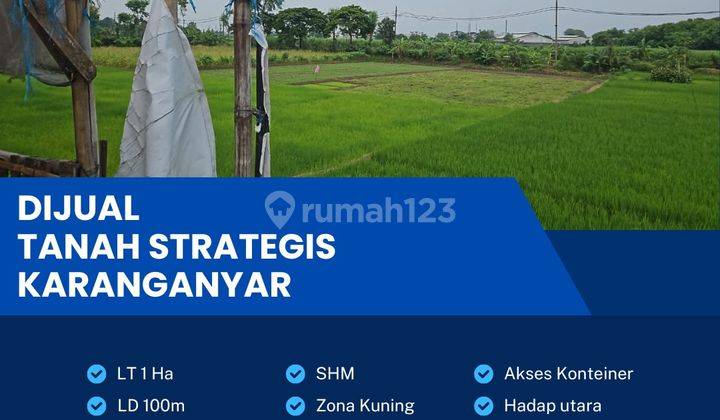 Dijual Cepat Lahan Zona Kuning,Lokasi Tasikmadu, Karanganyar,Luas 1 Ha,Bu! 1