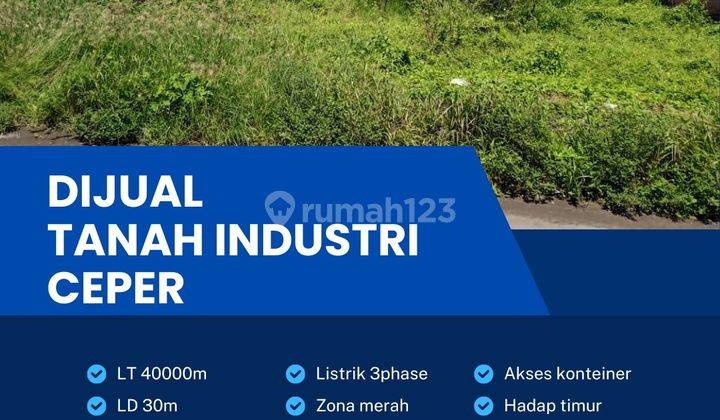 Dijual Tanah Industri Pergudangan 4 Hektar Berlimbah Klaten  1