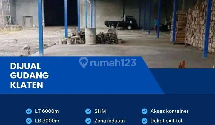 Dijual Gudang Industri Pergudangan 6000m2 Berlimbah di Klaten. 1