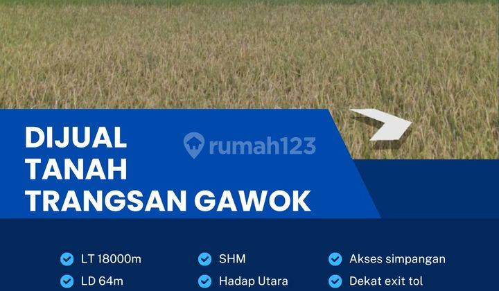 Dijual Lahan Zona Industri 1,8 Ha Lokasi di Gawok Sukoharjo Bu  1