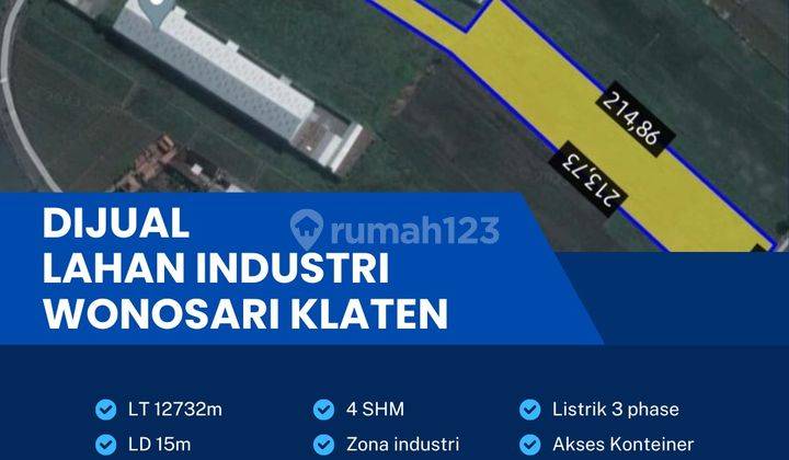 Dijual Tanah Industri Pergudangan 1,2 Hektar Berlimbah Klaten  1