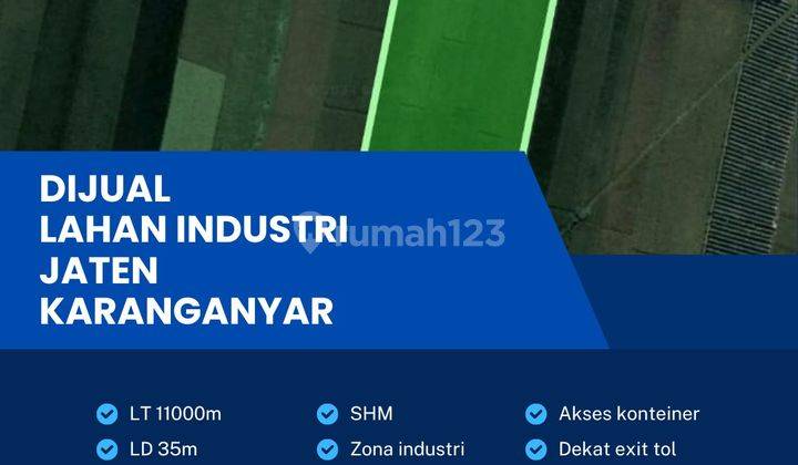 Dijual Tanah Industri Pergudangan 1,1 Hektar Lokasi Karanganyar  1