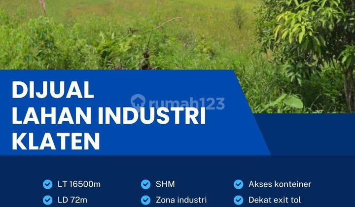 Dijual Lahan Zona Industri 1,6 Ha Lokasi di Pedan,klaten Bu  1