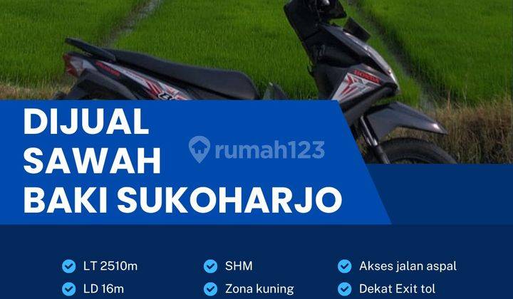 Dijual Lahan Zona Pekarangan 2510m2 Lokasi Baki,sukoharjo  1