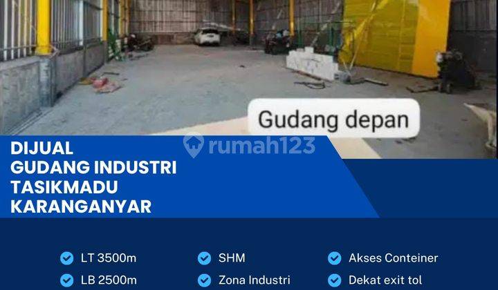 Dijual Gudang Industri Pergudangan 3500m Berlimbah di Karanganyar 1