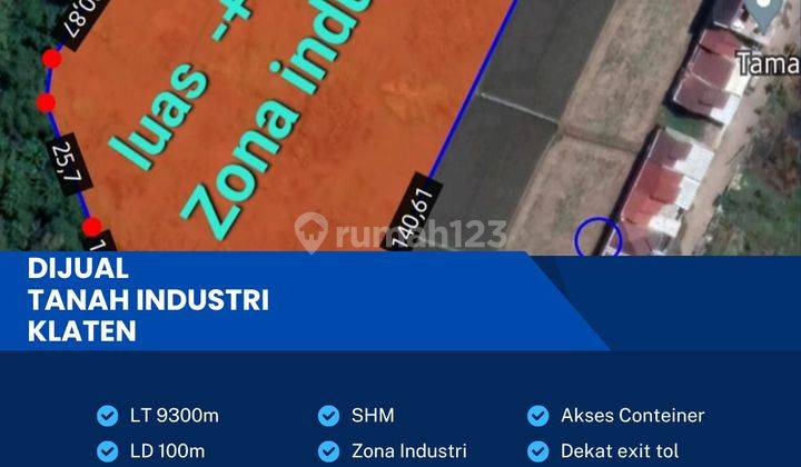 Dijual Tanah Zona Industri 9300m2 Berlimbah di Delanggu,klaten 1