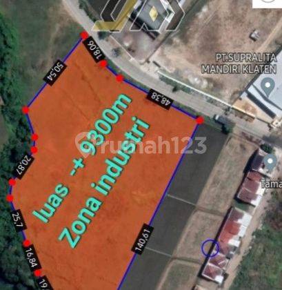 Dijual Tanah Zona Industri 9300m2 Berlimbah di Delanggu,klaten 2