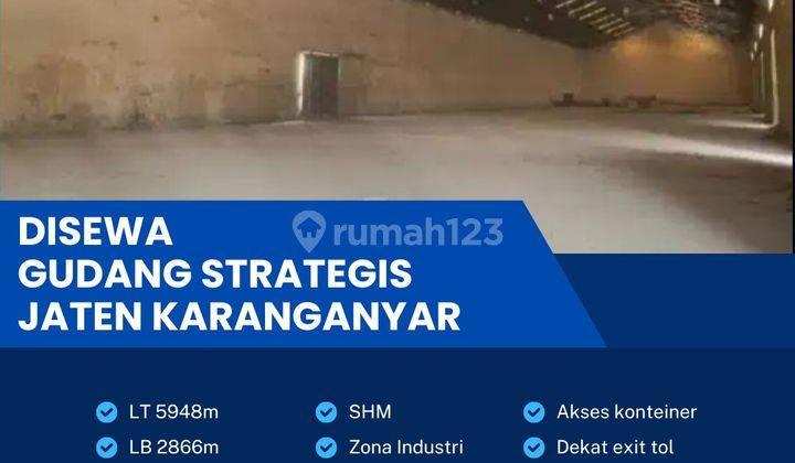 Disewakan Gudang Industri Pergudangan 5948m2 di Jaten,karanganyar 1