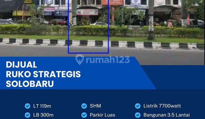 Dijual Ruko Strategis 3 Lantai Luas 119m2 Solo Baru,sukoharjo  1