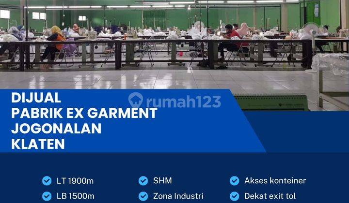 Dijual Pabrik Ex Garment Aktif 1900m2 di Jogonalan,klaten Bu  1