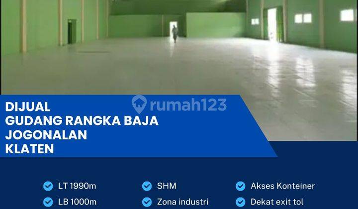 Dijual Gudang Industri Pergudangan 1990m2 Berlimbah Jogonalan,Klaten 1