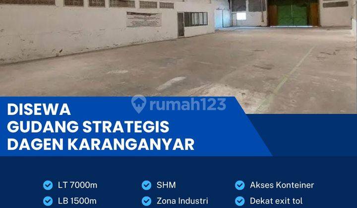 Disewakan Gudang Strategis Industri 7000m2 Lokasi Jaten,karanganyar  1