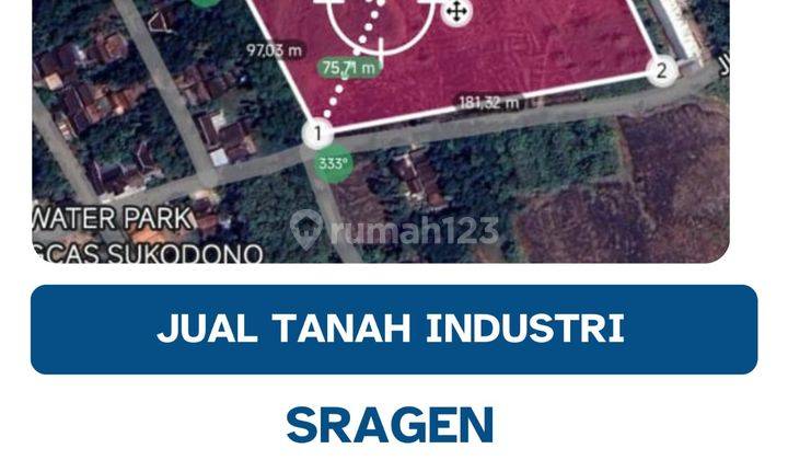 Dijual Lahan Strategis Industri,lokasi Sukodono,sragen,luas 2,8Ha 1