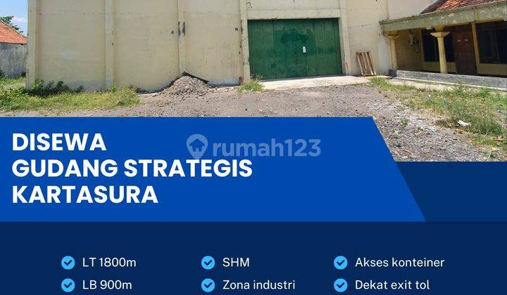 Disewakan Gudang Zona Industri 1802m2 Lokasi Sukoharjo  1