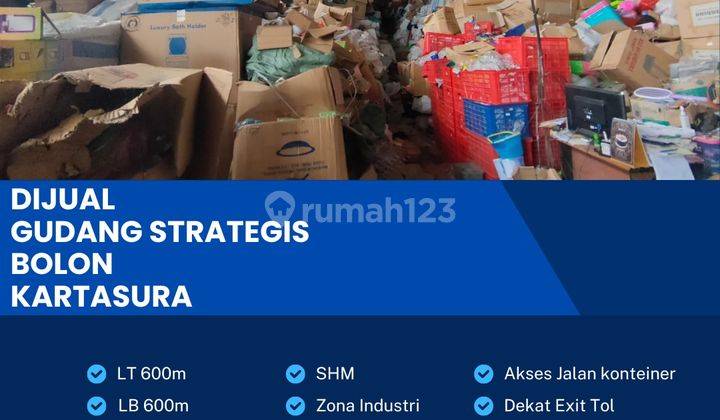 Dijual Gudang Industri,lokasi Colomadu,karanganyar 600m2,BU  1