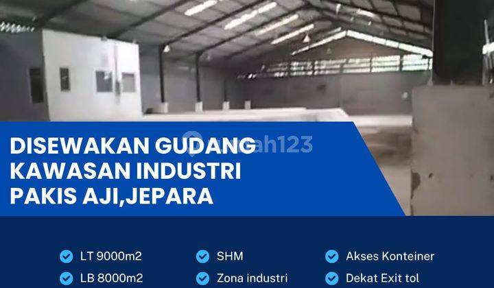 Gudang Jepara 8000m² Siap Pakai! Lokasi Industri, Listrik 3 Phase, Dekat Tol 1