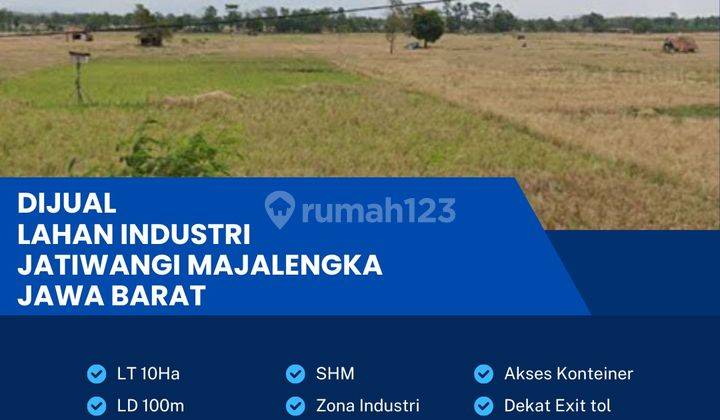 Dijual Cepat Lahan Zona Industri,lokasi Jatiwangi,majalengka,luas 8 Ha,bu  1