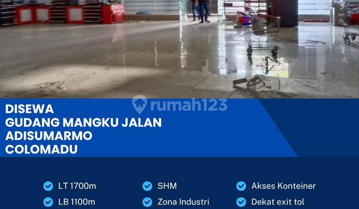 Disewakan Gudang Strategis Zona Kuning 1700m2 Lokasi Colomadu,karanganyar  1