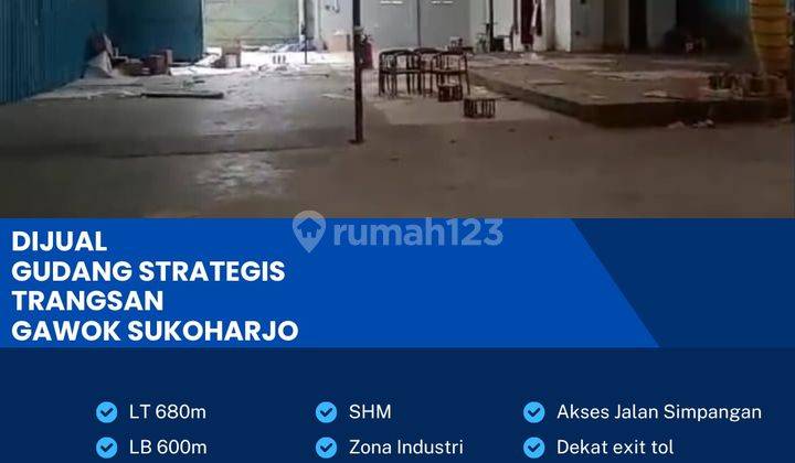 Dijual Gudang Bagus Zona Industri,lokasi Gawok Sukoharjo 680m2 1