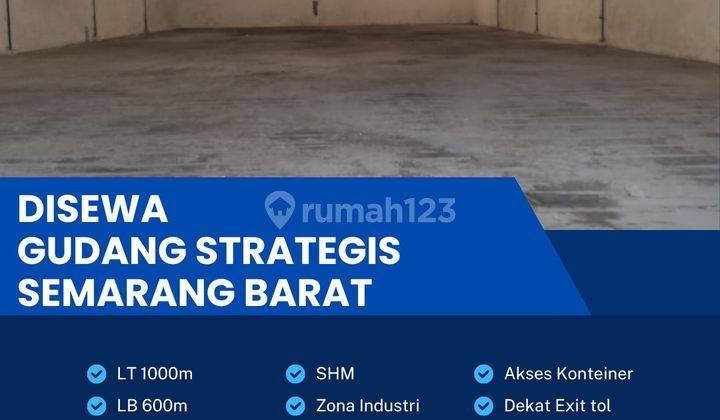 Disewakan Gudang Strategis Industri 1000m2 Lokasi Ngaliyan,semarang  1