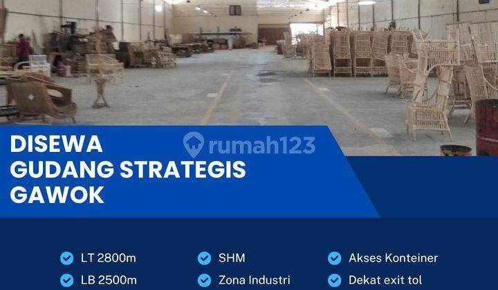 Disewakan Gudang Industri Pergudangan 2800m2 Berlimbah Sukoharjo  1