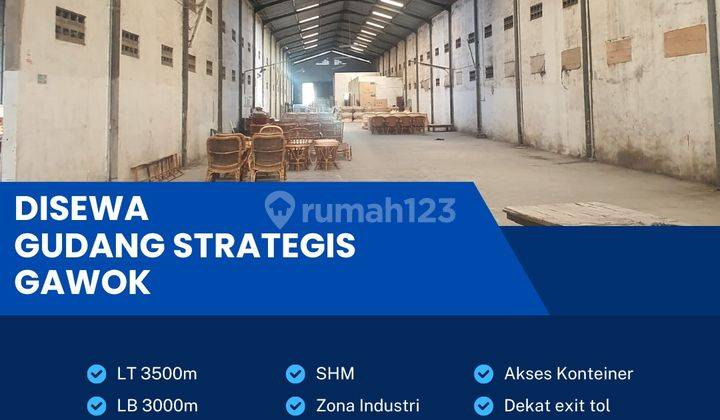 Disewakan Gudang Industri Pergudangan 3500m2 Berlimbah Sukoharjo  1