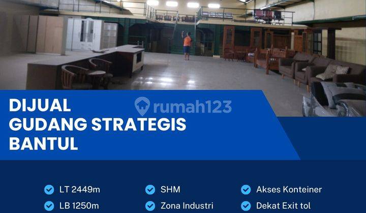 Dijual Gudang Strategis Industri 2449m2,Lokasi Bantul Yogyakarta Bu  1