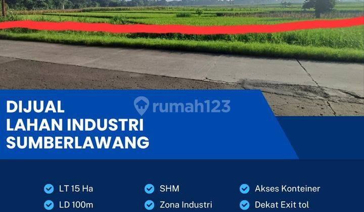 Dijual Cepat Lahan Zona Industri,Lokasi Sumberlawang,Sragen,Luas 15 Ha,Bu! 1