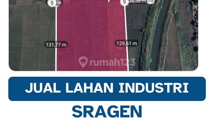 Dijual Lahan Strategis Zona Industri,lokasi Masaran Sragen,luas 3,5 Ha,bu  1