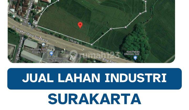 Dijual Lahan Zona Industri,lokasi Mojosongo,solo,luas 3,4 Ha,bu  1