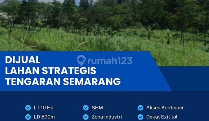 Dijual Cepat Lahan Zona Industri,lokasi Tengaran, Semarang,luas 10 Ha,bu  1