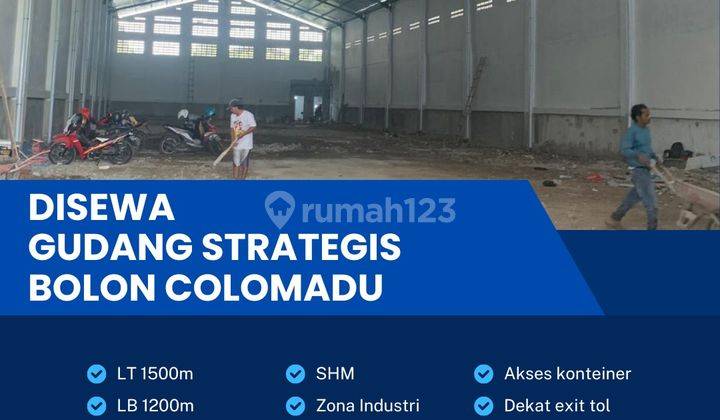 Disewakan Gudang Strategis Industri 1500m2 Lokasi Colomadu,karanganyar  1