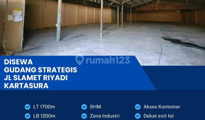 Disewakan Gudang Strategis Zona Industri 1700m2 Lokasi Kartasura,sukoharjo  1