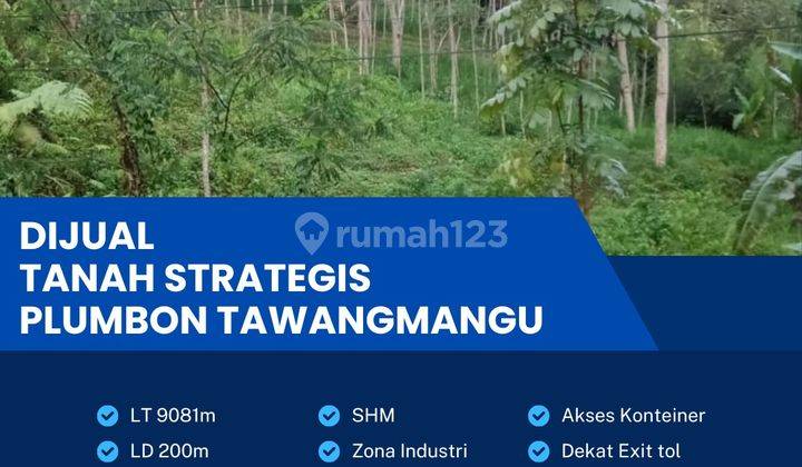 Dijual Lahan Zona Kuning,lokasi Karanganyar ,Luas 9081m2,BU  1